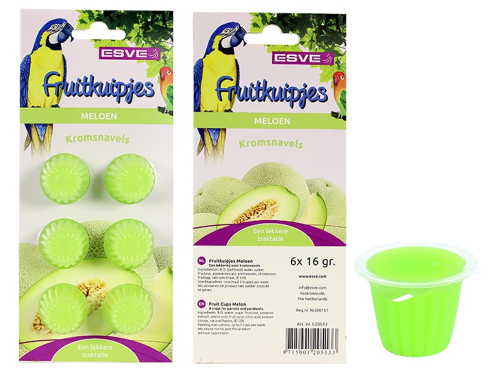 ESVE FRUITKUIPJES MELOEN 16gram 6 stuks 