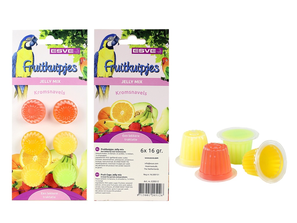 ESVE FRUITKUIPJES JELLY MIX 16gram 6 stuks  