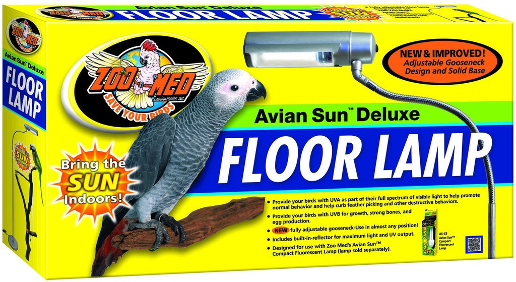 AvianSun™ Deluxe Vloerlamp – Volledig spectrum licht voor papegaaien