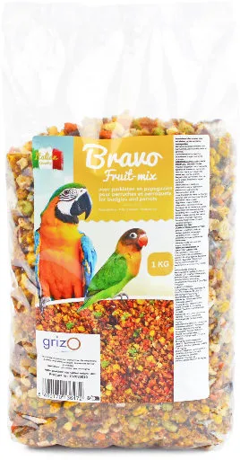 BRAVO FRUIT-MIX GROF VOOR PARKIETEN EN PAPEGAAIEN 1kg 