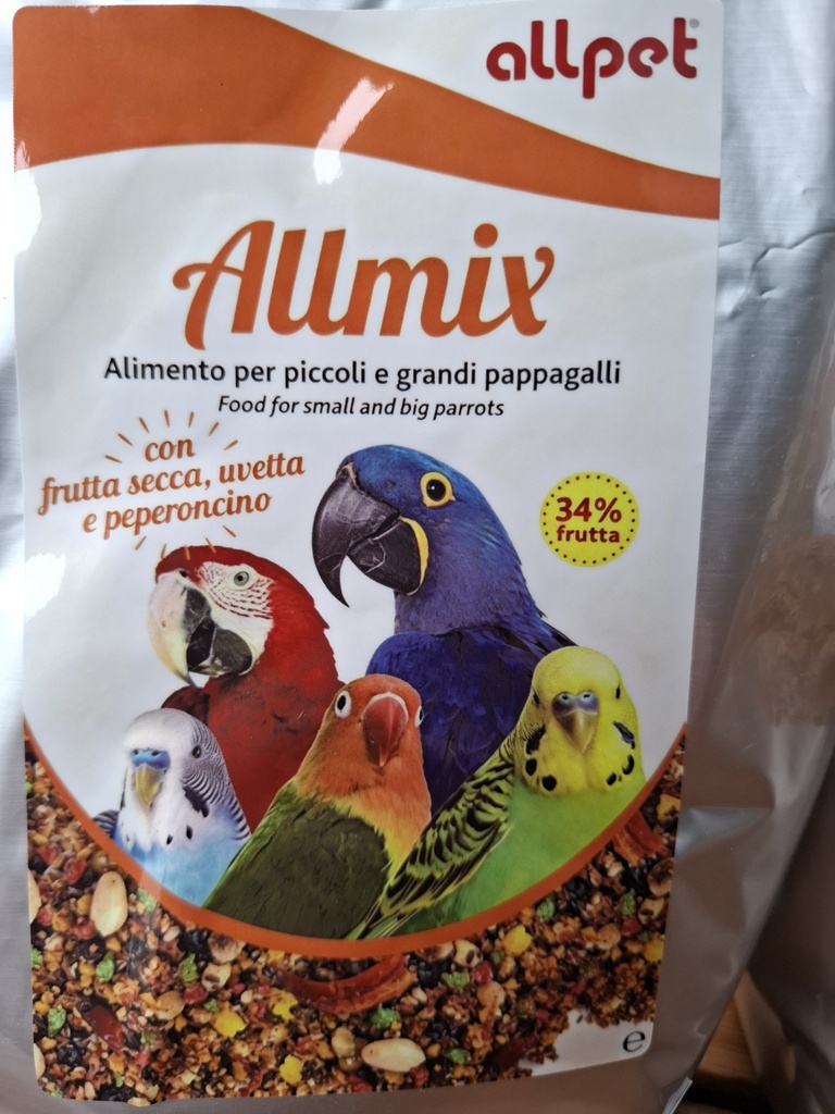 All Pet Allmix Aliment pour Perroquets aux Fruits – 1 kg / 2,5 kg