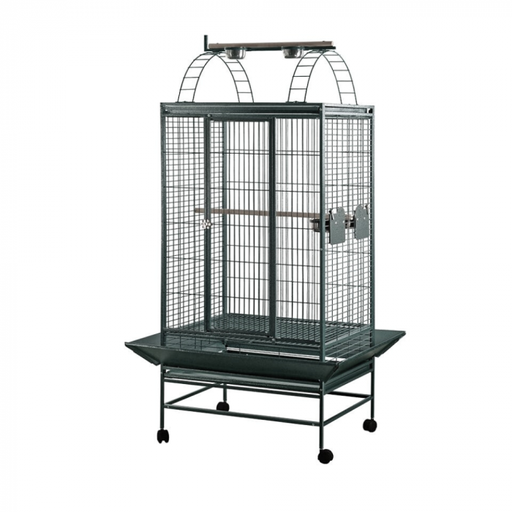 [93010] STRONG Cage pour perroquets Villa Sara – Gris argenté
