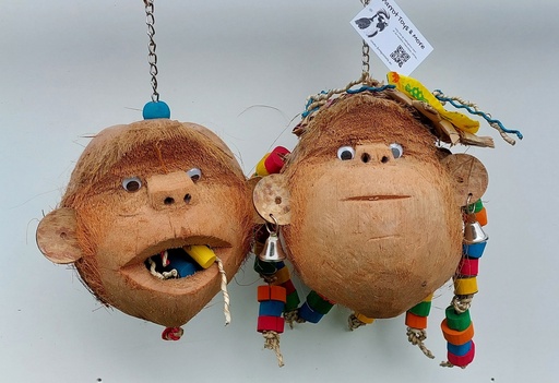 [TOYS0088 TOYS0008] COMBO COCONUT MONKEY MOM and MR MONKEY